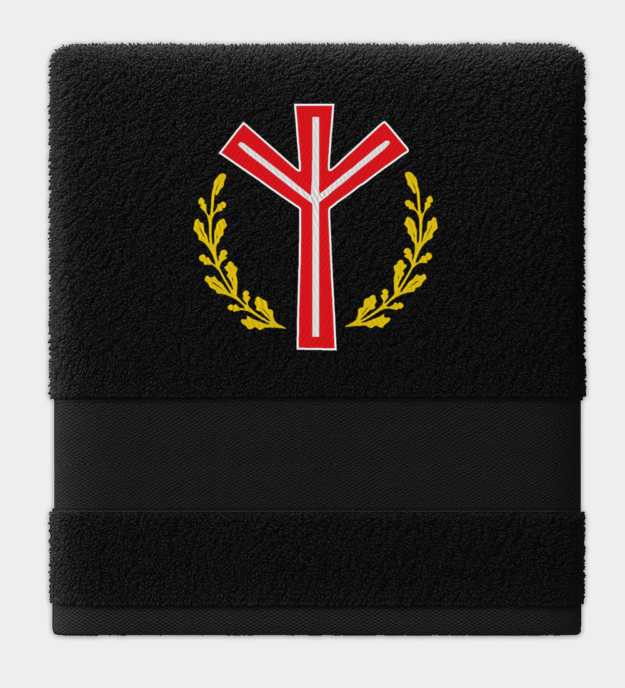 Vyšívaný ručník Runa Algiz