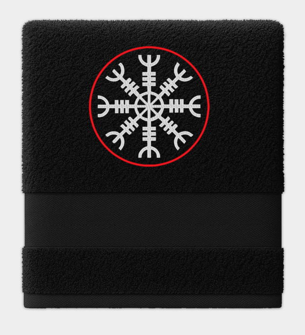 Vyšívaný ručník Přilba hrůzy